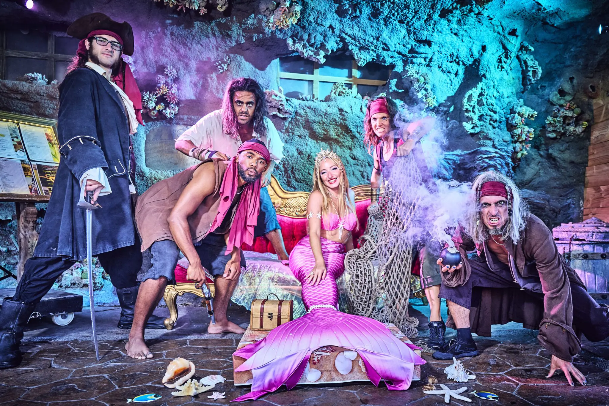 Les héros au parc aquatique du Cap d'Agde