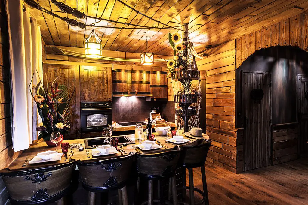 Cuisine de la suite privilège à l'hôtel Cap Pirate